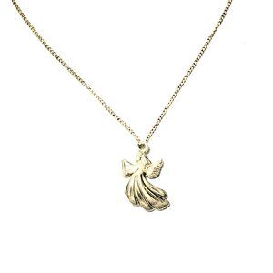💟 Minimalist 1980's Hollow Embossed Guardian Angel Angel Necklace💟